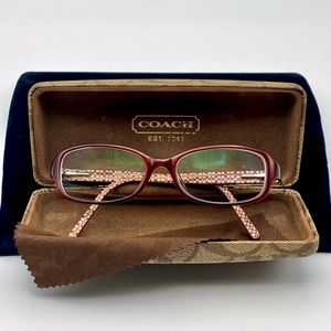 Coach pink crystal eyeglasses Rx